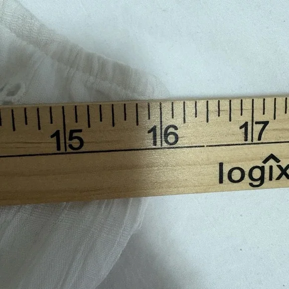 American Eagle Women's M White Eyelet Babydoll Top Romantic Cottagecore Boho - Picture 7 of 7